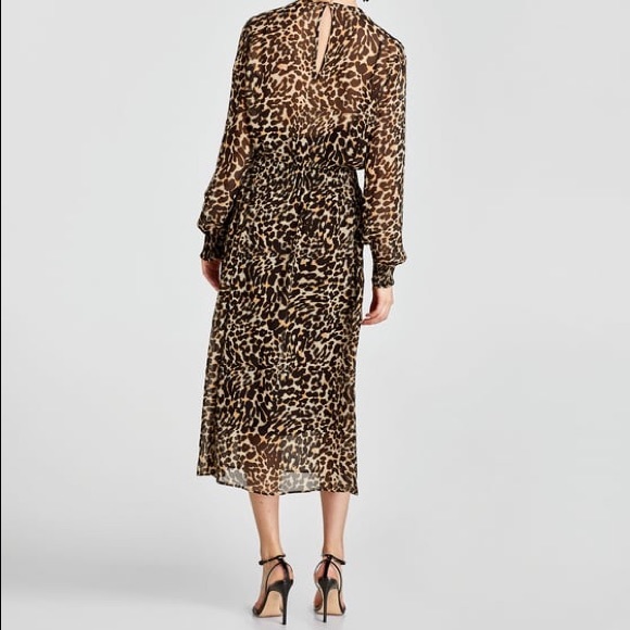 Zara | Dresses | Nwt Zara Leopard Animal Print Slip Midi Dress | Poshmark